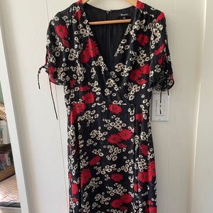 Madewell Floral Faux-Wrap Midi